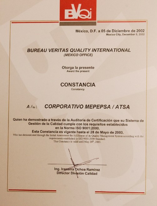 Certificación ISO 9001